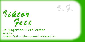 viktor fett business card